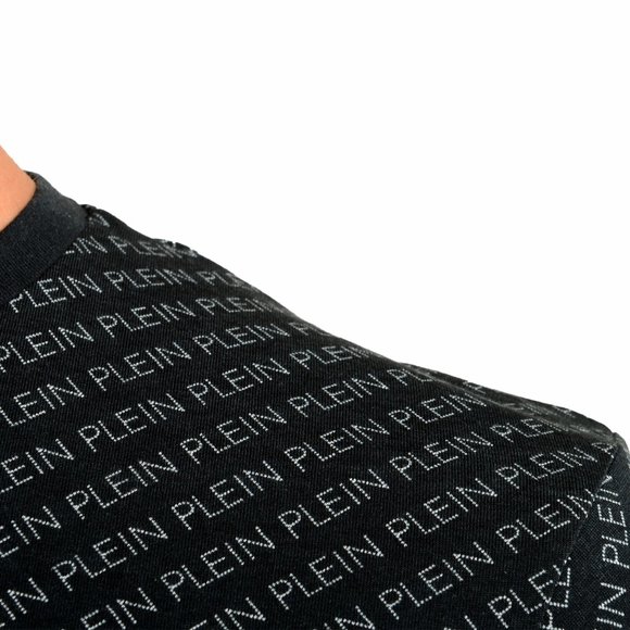 Philipp Plein Men's Black Short Sleeve Logo Print Crewneck T-Shirt - Picture 4 of 9